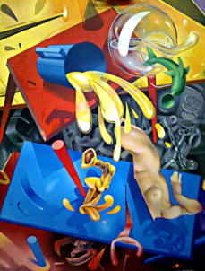 "rovesciamento" - olio su tela - cm.100x135 - 2010