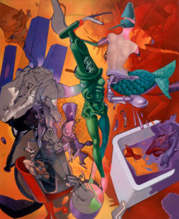 "la sirena" - olio su tela - cm.130x160 - 2003