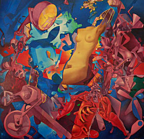 "illuminazione" - olio su tela - cm130x130 - 2009