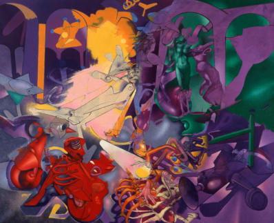 "la città" - olio su tela - cm.160x130 - 2002