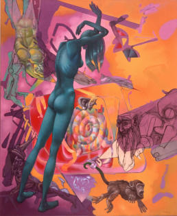 "la guardiana" - olio su tela - cm.130x160 - 2003/04