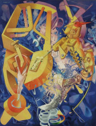 "la fabbrica" - olio su tela - cm.100x135 - 2009