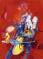 "il violoncellista" - olio su cartone - cm. 25x30 - 2007
