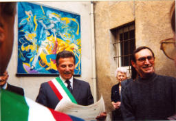 inaugurazione di "muri d'autore"- Varese, 2000
