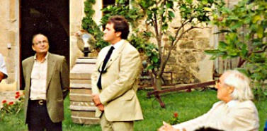 Giorgio Seveso, Leonardo Marras, Enzo Sorini alla presentazione della mostra " Il tempo, il sogno, l'amicizia"