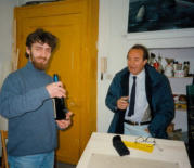 Carlo D'Oria e Giorgio Luzzi nello studio di via Maria Vittoria